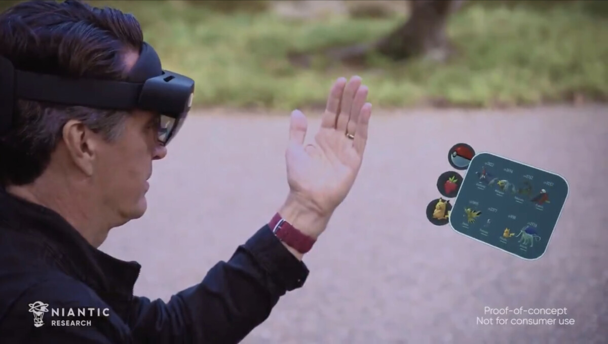 Une démonstration de Pokemon Go avec le casque de réalité mixte Microsoft HoloLens