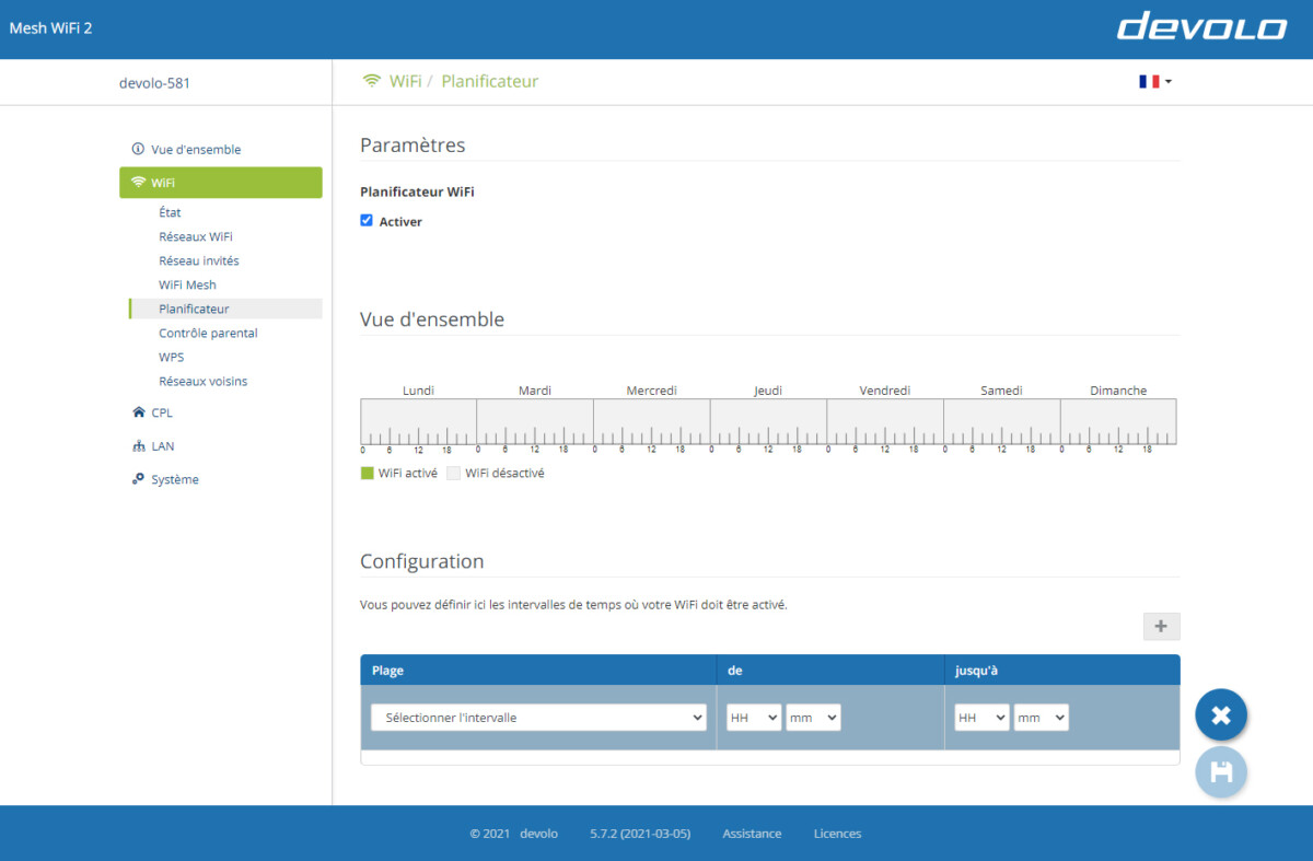 Interface Devolo Mesh WiFi 2