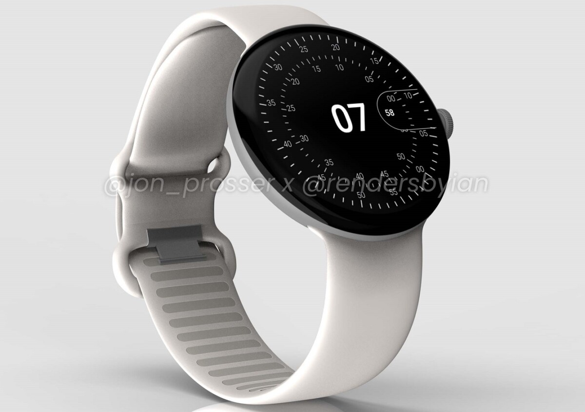 Rendu 3D de la Google Pixel Watch