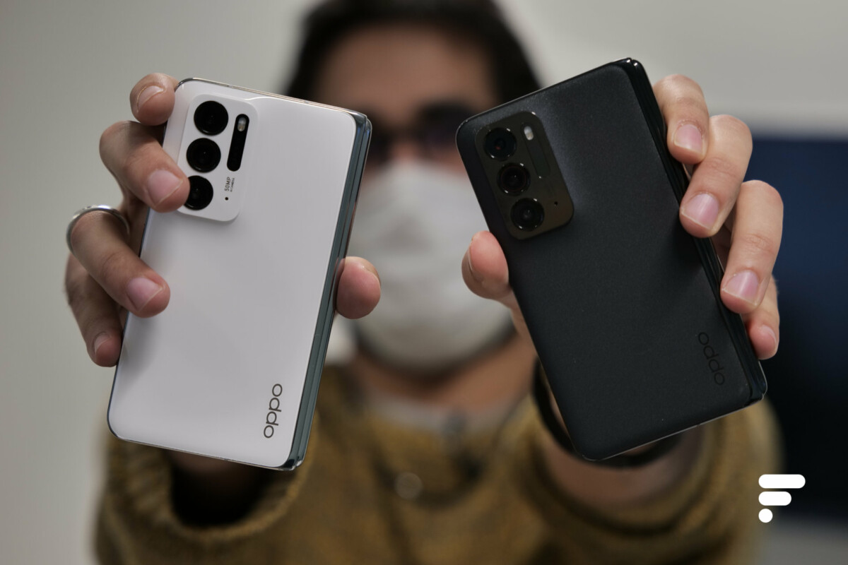 Oppo Find N en coloris noir et blanc