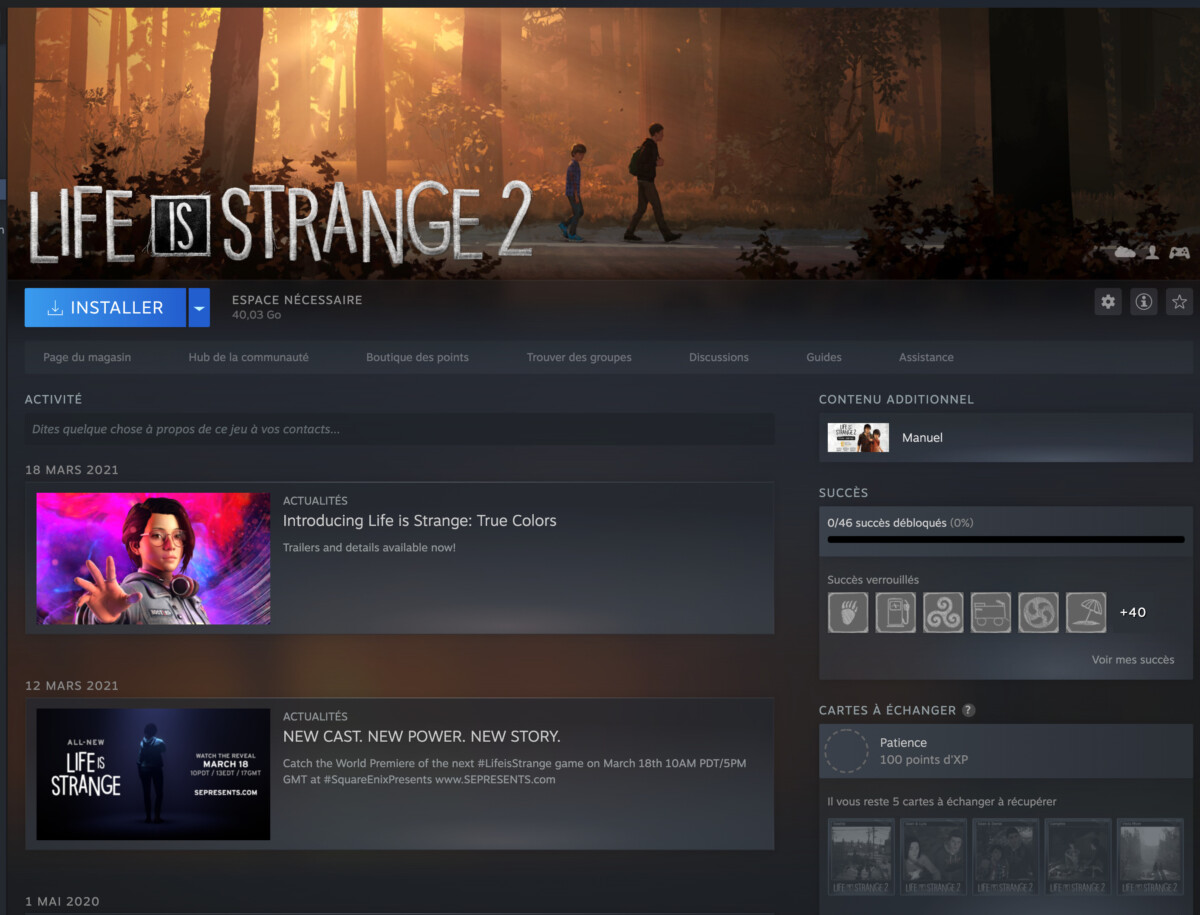 L'espace nécessaire à l'installation apparaît désormais sur la version bêta de Steam