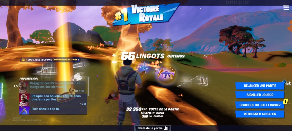 Top 1 sur Fortnite