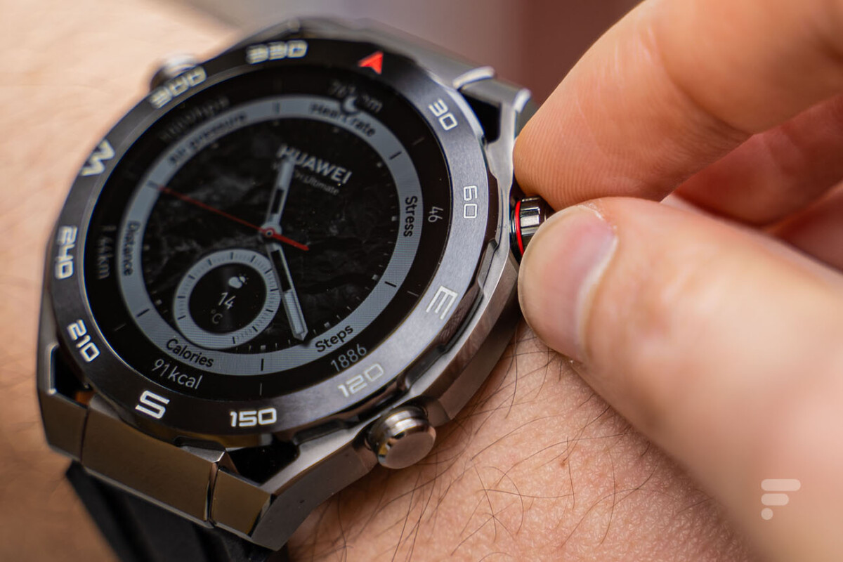 La couronne rotative de la Huawei Watch Ultimate