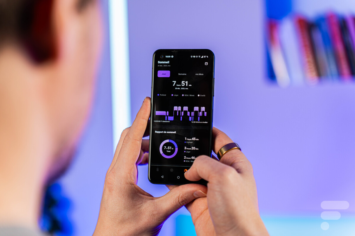 Le suivi de sommeil sur l'application Ice Ring