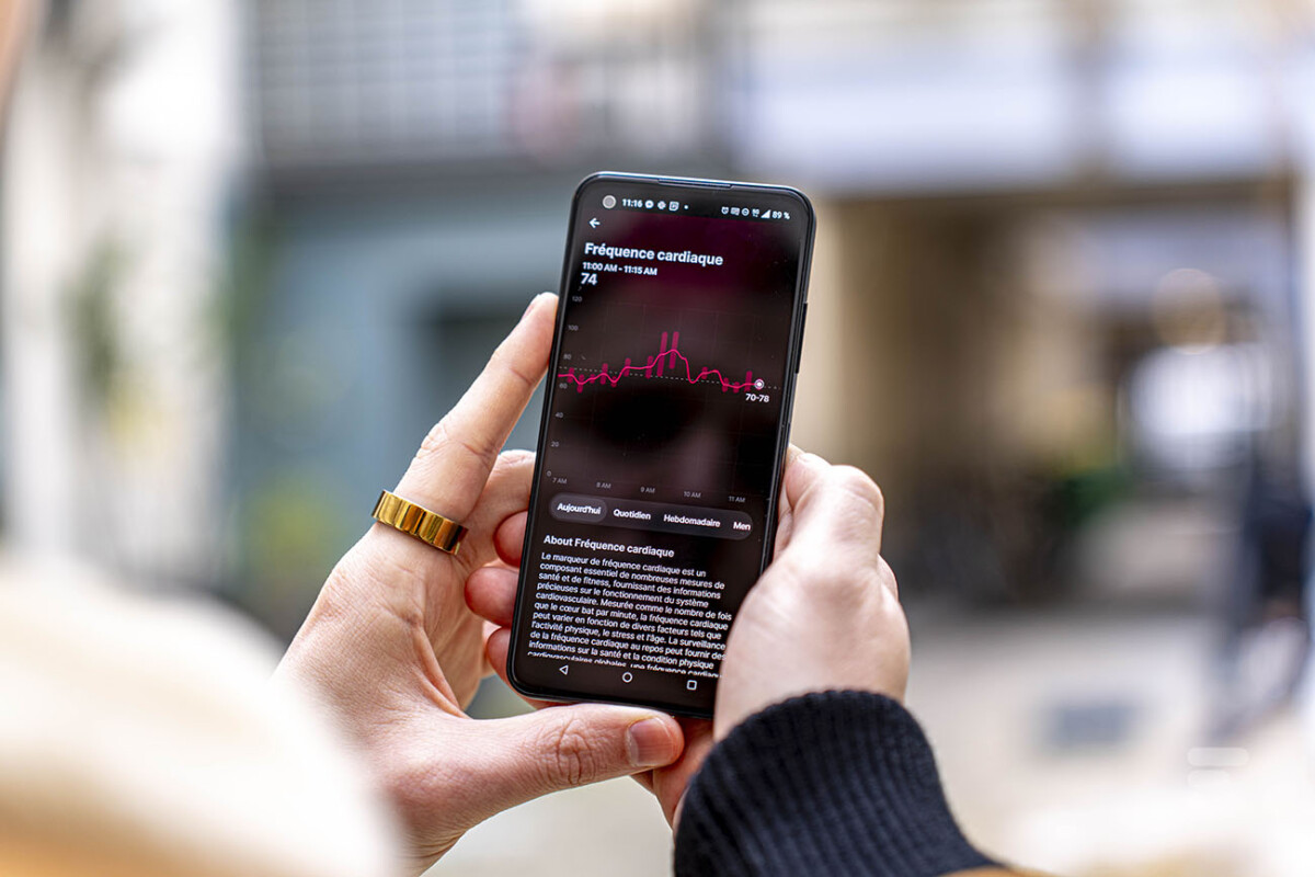 Le suivi de la fréquence cardiaque sur l'application Ultrahuman