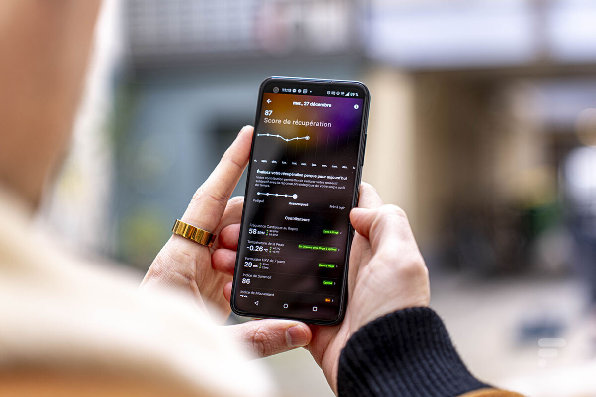 Le score de récupération dans l'application Ultrahuman