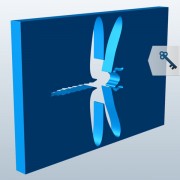 Dragonfly Stencil v2  3d model