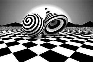 Black White Optical Illusion (7680x4320) Resolution Wallpaper