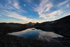 Clouds Sky Water Mountains Wallpaper