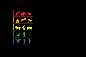 Life Evolution Minimalism (1336x768) Resolution Wallpaper