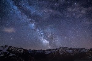 Mountains Night Sky Wallpaper