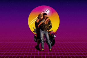 Top Gun Tom Cruise Retrowave (1280x800) Resolution Wallpaper