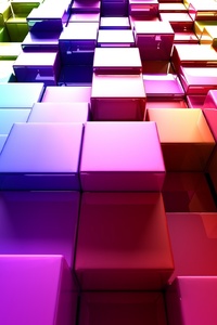 3d Colorful Cubes (360x640) Resolution Wallpaper