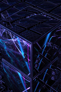 3d Cube Art 4k (360x640) Resolution Wallpaper