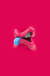 3d Tongue (360x640) Resolution Wallpaper