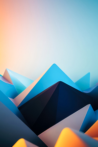 3d Triangles Shape Mountains 8k (360x640) Resolution Wallpaper