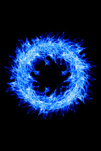 Blue Fire Ring 4k (480x854) Resolution Wallpaper