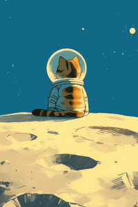 Cat Who Is Astronaut (1280x2120) Resolution Wallpaper