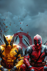 Deadpool And Wolverine Dynamic (1440x2960) Resolution Wallpaper