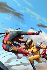 Deadpool And Wolverine Whiskers (1440x2960) Resolution Wallpaper