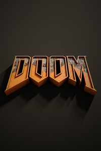 Doom Game Logo 3d (640x960) Resolution Wallpaper