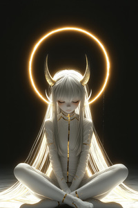 Girl In Peace (1280x2120) Resolution Wallpaper