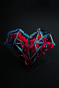 Heart 3d Cgi 4k (360x640) Resolution Wallpaper