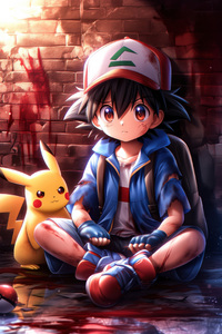 Pikachu X Ash Redefined (640x960) Resolution Wallpaper