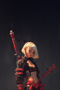 Rebel Swordswoman Born For Battle (1440x2960) Resolution Wallpaper