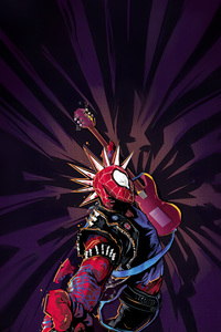 Spider Punk Protector (1125x2436) Resolution Wallpaper