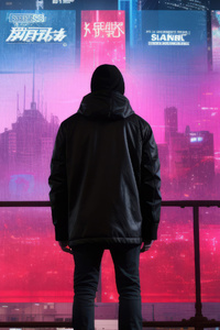 The Neon City (1280x2120) Resolution Wallpaper