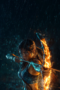 Tomb Raider Fighter (240x400) Resolution Wallpaper