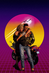 Top Gun Tom Cruise Retrowave (1440x2960) Resolution Wallpaper