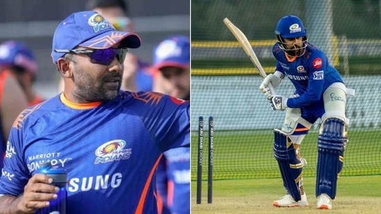 MI coach Jayawardene gives major update on Rohit's availabilty for next game(HT Collage)