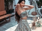 Ananya Panday''s cousin Alanna Panday recently had a close-knit engagement with boyfriend Ivor McCray in India, before they headed back to home territory in Los Angeles and the diva's ethnic look in a strapless grey lehenga has us hooked.(Instagram/alannapanday)