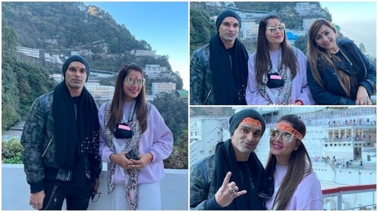 Bipasha Basu and Karan Singh Grover, who were earlier vacationing in the Maldives, are now in Jammu to seek blessings from Vaishno Devi.(Instagram/@bipashabasu)