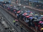 Rain lashed Kolkata and other southern parts of West Bengal on Sunday with cyclonic storm Jawad laying centred 180 km from Visakhapatnam in Andhra Pradesh.(ANI)