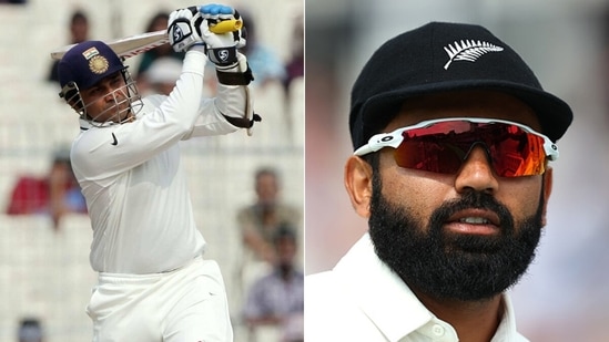 Ajaz Patel remember Virender Sehwag taking him on.&nbsp;(Getty Images)