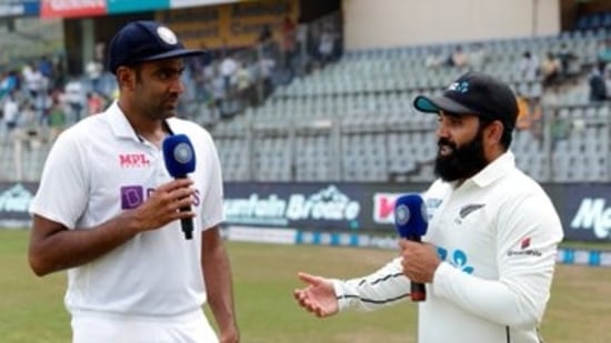 R Ashwin and Ajaz Patel(Twitter/@BCCI)