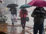 Delhi on Wednesday morning recorded light rain and clouds pushed the minimum temperature to 10.9 degrees Celsius, four notches more than normal.(PTI)