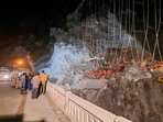 View of the collapsed tunnel.(PTI)