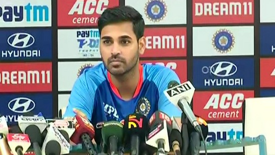 Bhuvneshwar Kumar addresses the press ahead of 2nd T20I