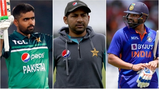 Babar Azam; Sarfaraz Ahmed; Rohit Sharma(AP/PTI)