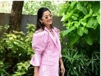 Rashmika Mandanna is currently awaiting the release of her upcoming film Goodbye. Also starring Amitabh Bachchan and Neena Gupta in leading roles, Goodbye traces the life and journey of a family of acceptance as they cope with the death of a family member. Rashmika is currently busy with the promotions of the film. The actor was spotted in Mumbai on Friday as she slayed summer fashion goals yet again.(HT Photos/Varinder Chawla)