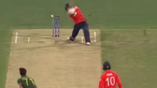 Naseem Shah struck Phil Salt's off stump during the T20 World Cup warm-up game.(Instagram)