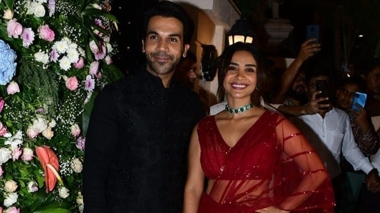 Rajkummar Rao and Patralekhaa have been hopping from one Diwali party to another. The couple were again spotted at Ekta Kapoor's Diwali bash on Saturday. Patralekhaa looked lovely in a red saree, Rajkummar joined her in black outfit. Karan Kundrra and Tejasswi Prakash also made it to Ekta Kapoor's Diwali party. Karan had hosted Lock Upp, produced by Ekta. Tejasswi is the winner of Bigg Boss 15. (Varinder Chawla)