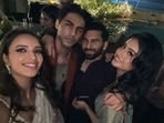 Shah Rukh Khan and Gauri Khan's son Aryan Khan and Ajay Devgn and Kajol's daughter Nysa Devgan posed for a selfie clicked by actor Tripti Dimri. Their friend Orhan Awatramani shared unseen pictures on Instagram from the recent Diwali celebrations in Mumbai. Instagram/Orhan Awatramani