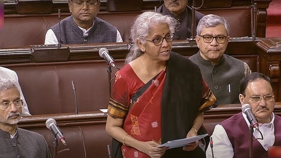 Union Finance Minister Nirmala Sitharaman on Wednesday presented the Union Budget 2023-24 in Parliament. In her speech, she announced that the government proposes to increase capital expenditure outlay by 33 per cent to <span class='webrupee'>₹</span>10 lakh crore in 2023-24, which would be 3.3 per cent of the GDP. (ANI)