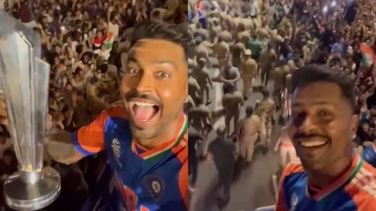 Hardik Pandya posted a long note appreciating the fans for turning up the way did in Mumbai(Hardik Pandya twitter)