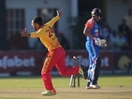 Zimbabwe registered a memorable 13-run win over T20 World Champions India to end their WC party at Harare Sports Club.(AP)